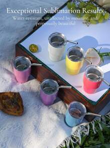 1 pieza/Set de 6 Vasos chupito de 3oz con pajita y tapa, set de 6 vasos chupito de acero inoxidable de colores mixtos en blanco para sublimación de 3oz para bodas, cumpleaños, despedidas de soltero y obsequios