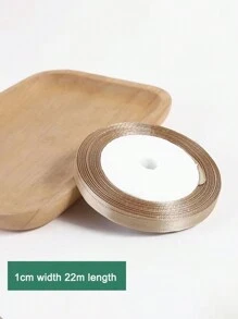 25码/卷丝绸香槟金色缎带，用于礼品包装装饰礼品盒丝带DIY工艺情人节婚礼花束花环缝纫用品情人节 - 彩色 - 查看 10