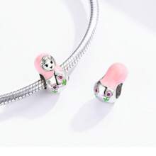 bamoer 1 PC 925 Sterling Silver Matryoshka Doll Charm Couple Girl & Boy Bead Fit Original Bracelet & Necklaces Jewelry DIY Making Charm - Silver - View 4