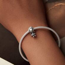 bamoer 1 PC 925 Sterling Silver Matryoshka Doll Charm Couple Girl & Boy Bead Fit Original Bracelet & Necklaces Jewelry DIY Making Charm - Silver - View 8