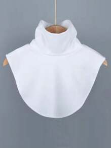 1pc Solid Color Thickened Turtleneck With Detachable Collar, Stretchy & Soft Fabric Suitable For Spring, Autumn, Winter - Multicolor - View 4