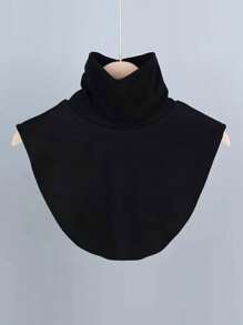 1pc Solid Color Thickened Turtleneck With Detachable Collar, Stretchy & Soft Fabric Suitable For Spring, Autumn, Winter - Multicolor - View 5