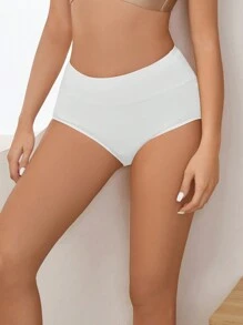 5 stuks dames plus size hoge taille volledige dekking zachte slipjes