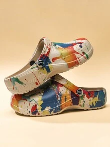 夏季透氣中空鞋，男士偽裝休閒涼鞋，適用於戶外活動 - 卡其色 - 查看 2