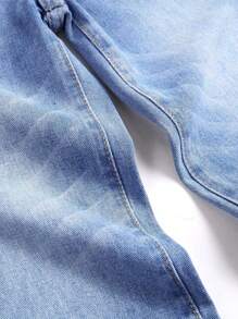 Tween Girls' Fashionable Distressed Flare Pants - Light Wash - View 6