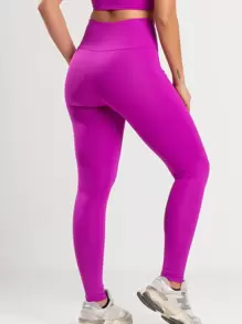 Women Sports Leggings - 紫色 - 查看 2
