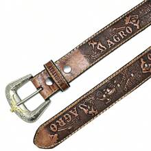Atrevidu's Men's Country Belt Leather Print Agro Brasil - trang trại bị cháy - Xem 2