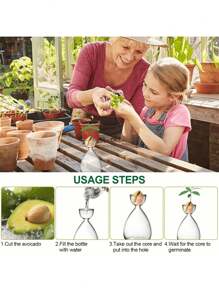 2pcs Small Avocado Seed Starter Vase,Avocado Tree Growing Kit,Avocado Glass Plant Pot Vase Gifts For Gardening Lovers (2pcs Avocado Vase) Birthday Graduation Home Decor Room Decor Flower Vase Glass Vase