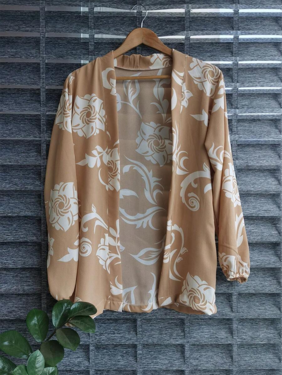 Women's Kimono Blouse Dune Cardigan Kimono Beach Cover-Up - 米加白 - 查看 1