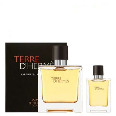 Hermès Terre D' Set - 75ml Eau De Parfum + 12.5ml - Free Delivery In 1-3 Days