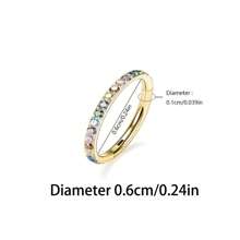 1 Stück Chirurgenstahl vergoldeter Nasenring, minimalistischer bunter kubischer Zirkonia Nasenring, 0,6 cm/0,8 cm/1 cm Scharnier Lippen Ring Knorpel Ohrringe Nasen Septum Ring, geeignet für Frauen Party, Urlaubskleidung, Piercing Schmuck, ideal als Valentinstag, Muttertag, Thanksgiving, Geburtstag Geschenk, Bar, Reise, Arbeit, Date, Alltag Tragen, Nasenring, Ohrringe, Lippenring, Knorpel Ohrringe