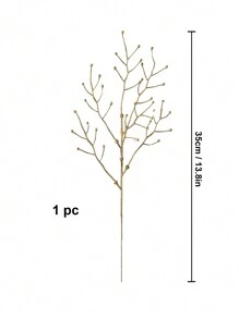1 件/5 件闪光金色浆果树枝塑料人造树枝小装饰植物树枝适用于婚礼餐桌装饰婴儿送礼会派对用品、情人节、礼物生日毕业 - 金色 - 查看 2