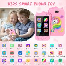 Christmas Gifts Kids Smart Phone Learning Toy With Calls+ Games+ Music+ Video, 2.8'' Touchscreen Phone Birthday Gifts For Age 3-12 Girls Boys Kids Smart Watches Kids Electronic Learning & Education Toys - 粉色 - 查看 2