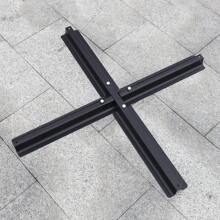 Living And Home Metal Free Standing Parasol Cross Base - Black 4.5cm H X 70cm W X 70cm D - View 3