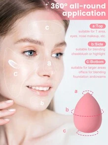 4PCS Makeup Sponge,Suitable For Cream & Powder Concealer, Loose Powder Makeup Applicator - Multicolor - View 5