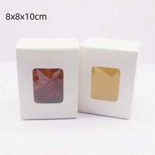 10 pezzi di scatole di carta bianca/kraft/regalo di varie misure da 5/6/7/8/9 cm, scatole per caramelle da matrimonio