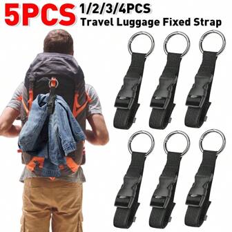 NYXIA Travel Luggage Fixed Strap Backpack External Strap Portable Strap With Release Buckle Add-A-Bag Luggage Strap Belt Jacket Holder
