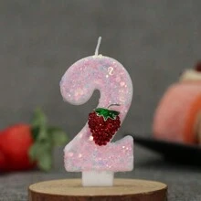 1件升级版新款0-9数字生日蜡烛，闪亮草莓装饰系列生日蛋糕蜡烛，适合圣诞节、浪漫派对、生日蛋糕装饰、单身派对、生日派对，适用于各种聚会和派对，全新硬质PP翻盖盒包装。周年庆典、生日派对、毕业典礼、父亲节、母亲节、单身派对、退休派对、生日派对装饰等。 - 彩色 - 查看 10