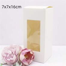 10 pezzi di scatole di carta bianca/kraft/regalo di varie misure da 5/6/7/8/9 cm, scatole per caramelle da matrimonio