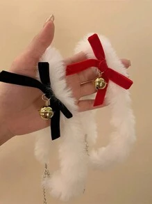 勃艮第心形天鹅绒颈链，批发女士情人节锁骨链项链 - 蝴蝶結 - 查看 10