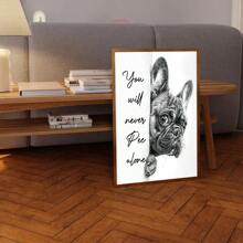 1pc/Set Funny Black & White French Bulldog Posters Print, - Humorous Bathroom Decor- 'You'll Never Pee Alone' Wall Arts Decor For Home & Office, Perfect Gift For Dog Lovers,Wall Decoration Gift,No Frames Include - Black and White - View 9