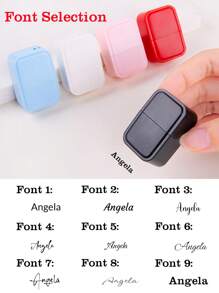 1pc Custom Mini Signature Stamp,Back To School Supplies, Solid Color Name Stamp For Clothing Waterproof Name Stamps Personalized For Students And Business Use, Custom Name Stamp For Clothing, Handwritten Signature Stamp, Reusable, Seal, Compact, No-Iron Contracted Custom, Personalized, Unique Ideal Gifts For Him Her, School Students, Workers For Anniversaries, For Birthdays Home, School, Office - Style a - View 4