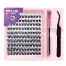 120pcs Mixed Length D-Curl Faux Mink Eyelashes Set, 10-16mm - Soft & Natural Look, Waterproof, Perfect For Everyday & Party Styles, Easy-To-Apply Self-Adhesive False Lashes For BeginnersLash Clusters, Eyelash Clusters D Curl Cluster Lashes 10-16MM, Wispy Individual Lashes Natural Cluster Eyelash Extensions 10-16mm, D Curl
