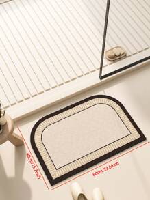1pc Bathroom Mat, Entrance Rug, Silica Gel Absorbent Mat, Non-Slip Washroom Floor Mat, Room Decor - Multicolor - View 12