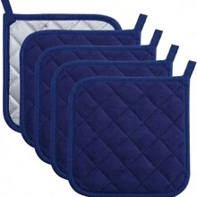 4 Pcs Heat-Resistant Hot Pad Set, Cooking Kitchen Trivet Mats, For Cooking, Baking, Camping, With Hanging Loops, Size: 16*16 CM, Machine Washable - Multicolor - View 11