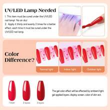 coscelia Set de 30 esmaltes de uñas de gel de 7 ml con colores fluorescentes - Juego de diseño de uñas con pintura de gel semipermanente para manicura y salón de uñas - Multicolor - Ver 8