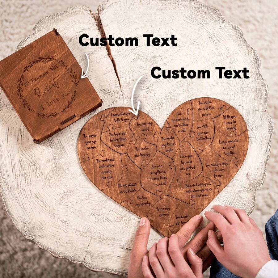 Christmas Gift For Him Or Her. Gift For Men/Women.Personalized Gift For Him Or Her. Reasons Why I Love You Gifts For Boyfriend Or Girlfriend - Coffee Brown - View 1