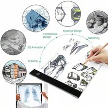 Ultra-Thin A3 Light Tablet LED Brightness Drawing For Diamond Painting, Sketching, Artist Animations - trắng - Xem 2