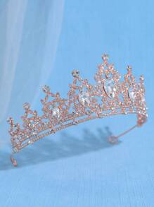 1 Stück elegante Strass-Barockkrone für Frauen, Braut-Haarzubehör, luxuriöse Krone geeignet für Bälle, Partys und Veranstaltungen von Frauen