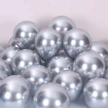 20pcs - 11inch Metallic Shiny Color Latex Balloons, Available In Gold, Silver, Rose Gold, Red And More Colors, Suitable For All Festivals - Multicolor - View 12