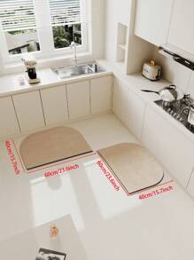 1pc Bathroom Mat, Entrance Rug, Silica Gel Absorbent Mat, Quick Dry, Soft, Anti-Slip Washroom Floor Mat, Home Decor - Multicolor - View 14