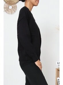 2024 新款灰色休闲时尚经典圆领女式毛衣