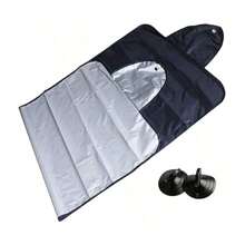 1 szt. Osłona przeciwśnieżna przedniej szyby samochodu na lód, śnieg, mróz, osłona przeciwsłoneczna na przednią szybę samochodu, osłona przeciwsłoneczna z tkaniny Oxford na każdą pogodę, chroniąca przed wiatrem i promieniowaniem UV, pasująca do samochodów SUV, ciężarówek Van, uniwersalne akcesoria samochodowe, ochrona przeciwsłoneczna wnętrza samochodu