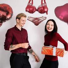 4pcs/5pcs Valentine's Day Inflatable Lingerie Balloons - Foil Chest, Skirt And Panty Shaped, Suitable For Valentine's Day Parties And Celebrations - Sexy Lingerie 5 Piece Set - View 2