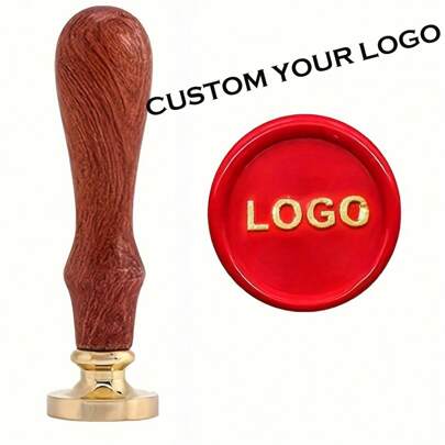 1PC Personalized Wax Seal Stamp-Sealing Wax Stamp With Wooden Handle Custom Wax Seal Stamp For Crafting, Envelopes, Gift Wrap Graduation Gifts And Wedding Invitation Compact Name Stamps Personalized, Custom Stamps For Business, Christmas Gift, Personalized Gifts For Women/Men Ideal Gifts For Him Her, Boyfriend, Girlfriend, Friends, Family, , Workers
