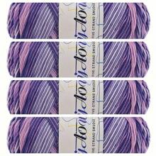 4 Ovillos de 5 cabos de Hilo de leche para bebé multicolor degradado, peso grueso para manualidades DIY como muñecas, bufandas, zapatos