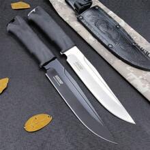 Outdoor Hunting Fixed Knife 6.46-Inch Blade Outdoor Survival EDC Tool Cowhide Sheath Camping Men's Gift - Tổng chiều dài: 28,9cm Chiều dài lưỡi dao: 16,4cm Chiều dài tay cầm: 12,5cm - Xem 6