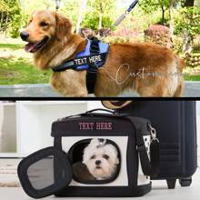 Rokhevn 2pcs Custom Embroidered Name Label, 3 Installation Types, Multiple Colors Available, Suitable For Pet Harnesses, Uniforms, Workwear, Hats, Size: 3x1in, 4x1in, 5x1.5in