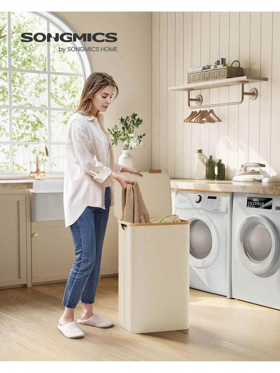 SONGMICS Laundry Baskets - White - View 1