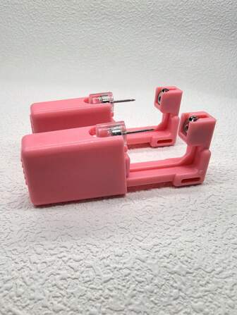 1-10 件一次性无痛耳洞穿刺工具，健康无菌穿刺套件耳环鼻环穿孔枪套装