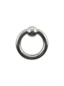 MEISILL 1pc Heavy Duty Thick Stainless Steel Nose Spring Hoop Cartilage Circular Ring, Unisex Everyday Wear