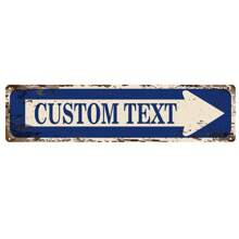 1PC Wall-Mounted Customizable Text Vintage Metal Street Sign Vintage Metal Street Sign Yard Signs With Custom Street Name For House, Bedroom, Business, Wall Decor, Valentine's Day, Valentine's Day Decor,Home Harmony - Multicolor - View 14