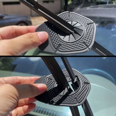 雨刮臂孔保护垫2，汽车前雨刮器保护罩，通用挡风玻璃雨刮器孔盖，汽车外部配件