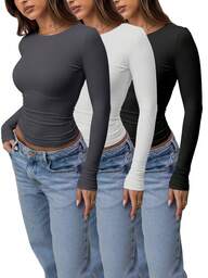 Y2K Stil vielseitiges sexy Langarm T-Shirt Set