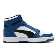 Puma Zapatillas deportivas Rebound LayUp SL, zapatillas altas para exteriores, calzado casual ligero para parejas - Puma blanco-negro-azul - Ver 2