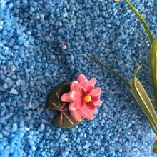 9 件迷你锦鲤池套装 - 树脂莲花装饰，适用于户外仙境花园、迷你池塘装饰海滩 DIY 彩色人造水生工艺品金鱼荷叶青蛙微型景观装饰